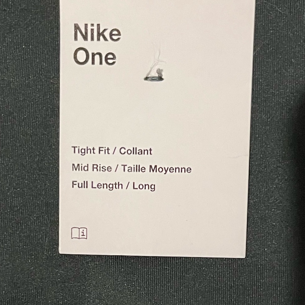 Nike One green black mid rise full length leggings tight fit buttery soft sz S - Picture 5 of 6